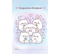 Kawaii Animals Notebook: Cute Cats, Bunnies & Puppies for Kids & Teens: Adorable Pastel Cartoon Journal with Hearts, Stars & Smiling Pets