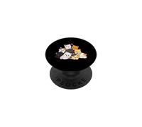 Kawaii Anime Cat Pila Lindo Chibi Kitty Mountain Neko Lover PopSockets PopGrip Adhesivo