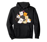 Kawaii Anime Cat Pila Lindo Chibi Kitty Mountain Neko Lover Sudadera con Capucha