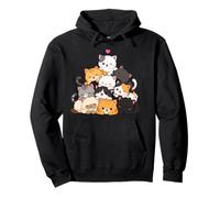 Kawaii Anime Cat Pila Lindo Chibi Kitty Mountain Neko Lover Sudadera con Capucha