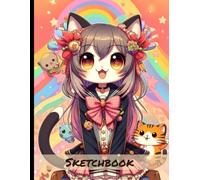 Kawaii Anime Cat Sketchbook: Personal Artist Book for Drawing Sketching Doodling Cartooning | Kids Teens Adults Appropriate