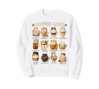 Kawaii Anime Coffee Cats Cappuccino Lindo Cat Café Diseño Sudadera