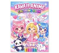 Kawaii Anime Coloring Book: Cute Anime Girls, Chibi Characters & Fun Manga-Inspired Coloring Pages for Kids, Teens & Adults (Cute Coloring (Fun))