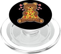 Kawaii Anime Cute Bear Comiendo Pizza PopSockets PopGrip para MagSafe