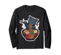 Kawaii Anime Gato Comiendo Ramen Fideos Japonés Foodie Manga Larga