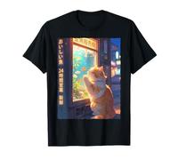 Kawaii Anime Gato Pez Japonés Máquina Expendedora Aesthetic Camiseta