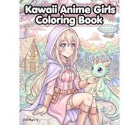 Kawaii Anime Girls Coloring Book for Teens and Adults