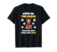 Kawaii Año del Caballo Zodiaco Chino 2026 Animal Camiseta