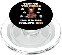 Kawaii Año del Caballo Zodiaco Chino 2026 Animal PopSockets PopGrip para MagSafe