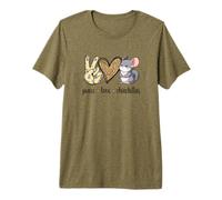 Kawaii Art Womens Girls Kids Peace Love Pet Chinchilla Lover Camiseta Premium