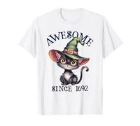 Kawaii Awesome Cat Witch Desde 1692 Creepy Wicca Team Camiseta