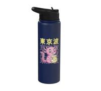 Kawaii Axolotl Banana Milk Carton Chicas Teen Anime Stainless Steel Insulated Water Bottle