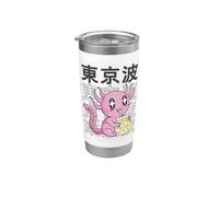 Kawaii Axolotl Banana Milk Carton Chicas Teen Anime Vaso térmico de acero inoxidable de doble pared