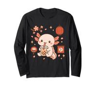 Kawaii Axolotl Beber Boba Milk Tea Cute Japan Culture Art Manga Larga
