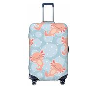 Kawaii axolotl - Fundas protectoras elásticas para equipaje de viaje, color azul caricatura, de 45,7 a 81,3 cm, Black, XL