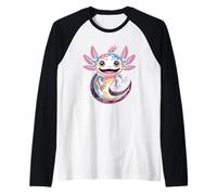 Kawaii Axolotl Hermoso Simple Axolot Camiseta Manga Raglan