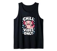 Kawaii Axolotl Hermoso Simple Axolot Camiseta sin Mangas