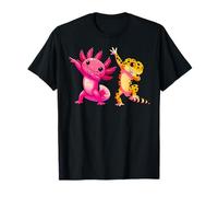 Kawaii Axolotl Leopard Gecko Cute Animal Lover Graphic Art Camiseta