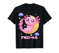 Kawaii Axolotl Moon Japonés Estética Anime Espacio Camiseta