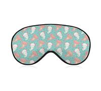 Kawaii Axolotl Pattern Sleep Eye Mask Cute Blindfold Eye Covers Eyeshade para Mujeres Hombres Regalos
