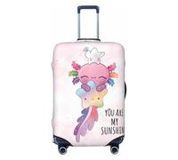 Kawaii Axolotl Star Hug - Fundas protectoras elásticas para equipaje de 18 a 32 pulgadas, Negro, XL