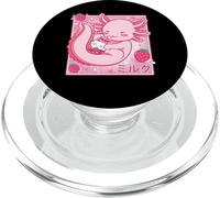 Kawaii Axolotl Strawberry Milk Shake Carton Japanese Anime PopSockets PopGrip para MagSafe