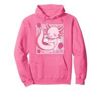 Kawaii Axolotl Strawberry Milk Shake Carton Japanese Anime Sudadera con Capucha