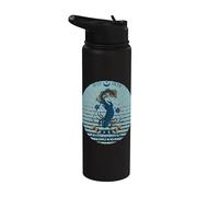 Kawaii Axolotl Tarot Card Fases lunares Mystic Axolotl Stainless Steel Insulated Water Bottle