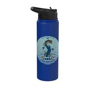 Kawaii Axolotl Tarot Card Fases lunares Mystic Axolotl Stainless Steel Insulated Water Bottle