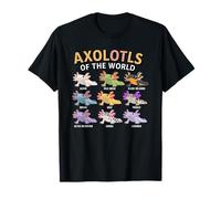 Kawaii Axolotls of The World Lindo Anime Salamander Axolotl Camiseta