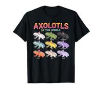 Kawaii Axolotls of The World Lindo Anime Salamander Axolotl Camiseta