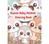 Kawaii Baby Animals Coloring Book: 50 Fun & Easy Coloring Pages