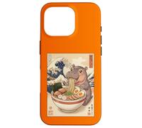 Kawaii Baby Hipopótamo Comiendo Fideos Ramen Lindo Anime Carcasa para iPhone 16 Pro
