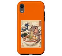 Kawaii Baby Hipopótamo Comiendo Fideos Ramen Lindo Anime Carcasa para iPhone XR