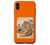 Kawaii Baby Hipopótamo Comiendo Fideos Ramen Lindo Anime Carcasa para iPhone XS MAX