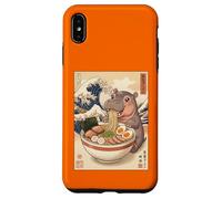 Kawaii Baby Hipopótamo Comiendo Fideos Ramen Lindo Anime Carcasa para iPhone XS MAX