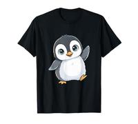 Kawaii Baby Penguin Agitando Invierno Ártico Niños Camiseta