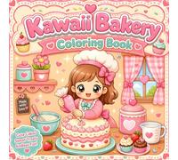 Kawaii Bakery Coloring Book: Cute Cakes, Cupcakes, Donuts, Cookies, Bread and Cozy Bakery Coloring Pages for Kids Ages 4-8