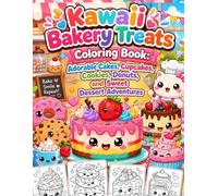 Kawaii Bakery Treats Coloring Book: Adorable Cakes, Cupcakes, Cookies, Donuts, and Sweet Dessert Adventures: Cute and Cozy Dessert Coloring Fun with ... and Relaxing Designs for Adults and Teens