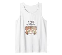 Kawaii Bear Cubs Let's Eat Together Diseño de Fideos japoneses Camiseta sin Mangas
