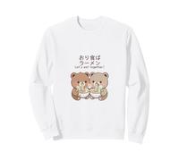 Kawaii Bear Cubs Let's Eat Together Diseño de Fideos japoneses Sudadera