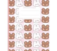 Kawaii Bears and Rabbits Composition Notebook: Cute Teddy Bear and Bunnies Japanese Style Notebook| US Wide Ruled | 100 Sheets | 7.5” x 9.25” | Ideal for School, Writing, Drawing, and Journaling