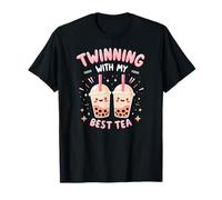 Kawaii Bestie Bubble Tea Twinning con mi Mejor té Camiseta