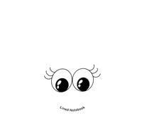 Kawaii Big Eyes - Cute Minimalist Notebook for Girls & Teens: Wide Ruled Lined Journal | Softcover | Aesthetic White Design | 6x9 Inches | 100 Pages