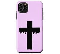 Kawaii Black Drippy Cross, Gurokaw Pastel Goth Estética Carcasa para iPhone 11 Pro MAX