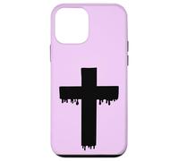 Kawaii Black Drippy Cross, Gurokaw Pastel Goth Estética Carcasa para iPhone 12 Mini