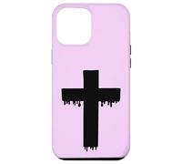 Kawaii Black Drippy Cross, Gurokaw Pastel Goth Estética Carcasa para iPhone 12 Pro MAX