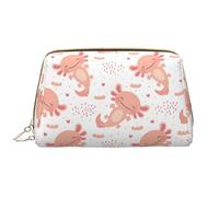 Kawaii - Bolsa de maquillaje de piel, diseño de caricaturas, bolsa de aseo de viaje para mujer, bolsa de maquillaje, organizador de gran capacidad, bonita bolsa de maquillaje