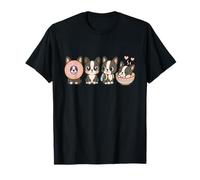 Kawaii Boston Terrier Puppy Squad Cute Donut Bowl Mochila A Camiseta