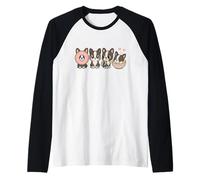 Kawaii Boston Terrier Puppy Squad Cute Donut Bowl Mochila A Camiseta Manga Raglan